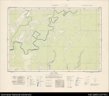 Indonesia, Western New Guinea, Agieme, Series: Nederlands-Nieuw-Guinea, Sheet 25-W, 1956, 1:100 000