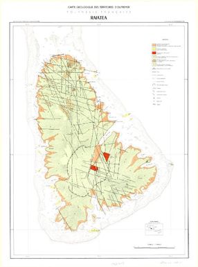 Carte geologique des territoires d'outremer, Polynesie francaise : [iles de Societe]: Raiatea