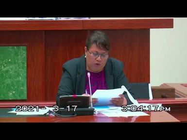 Fourth Day, FIRST SPECIAL SESSION 03/17/21