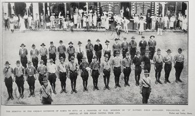 The removal of the German Governor of Samoa to Suva as a prisoner of war