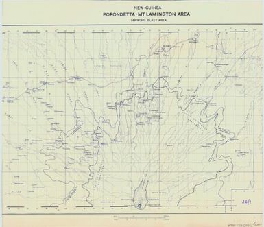 New Guinea Popondetta-Mt Lamington area showing blast area / Department of the Interior