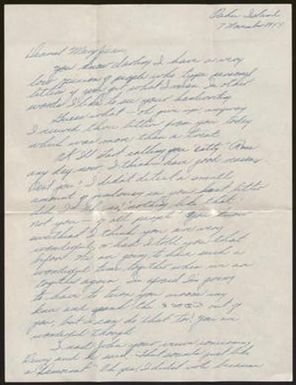 [Letter from James Patrick to Mary Jean Ross - November 7th, 1944]