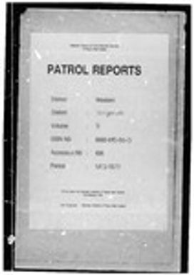 Patrol Reports. Western District, Ningerum, 1972 - 1973