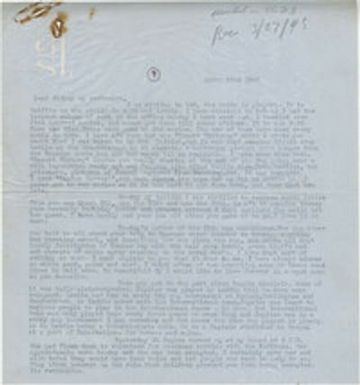 Letter from Gertrude Sanford Legendre, March 22, 1943