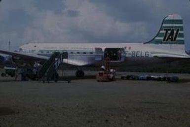 [Transports Aeriens Intercontinentaux (TAI) airplane in Port Vila, Vanuatu]