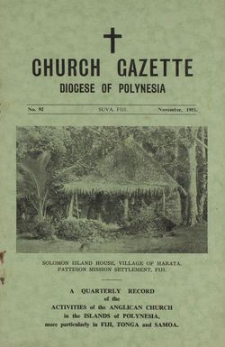 Church Gazette, Polynesia: November 1951