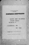 Patrol Reports. West New Britain District, Talasea, 1957 - 1958