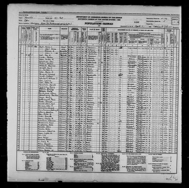 1940 Census Population Schedules - Hawaii - Honolulu County - ED 2-112