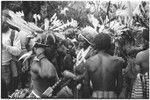 Pig festival, pig sacrifice, Tsembaga: decorated men with feather headdresses and kundu drums, Marek Jablonko (l)