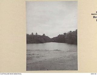 BUNA/ SANANANDA, NEW GUINEA, 1945-07-03 TO 1945-07-04. THE MOUTH OF THE GIRUA RIVER THROUGH WHICH TROOPS WADED DURING THE BUNA/ SANANANDA CAMPAIGN