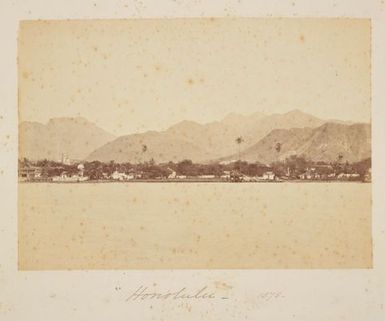 Honolulu, 1875. From the album: Views of New Zealand Scenery/Views of England, N. America, Hawaii and N.Z.