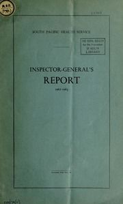 Inspector-General's report