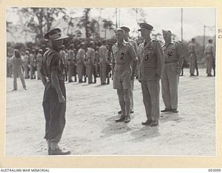 BOUGAINVILLE, 1945-06-13. THE GOVERNOR GENERAL OF NEW ZEALAND, MARSHAL OF THE ROYAL AIR FORCE, SIR CYRIL L.N. NEWALL (3); DURING HIS VISIT TO HQ 2 CORPS TO INSPECT ROYAL NEW ZEALAND AIR FORCE ..