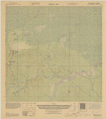 Special map, northeast New Guinea (Aruego Creek , front)