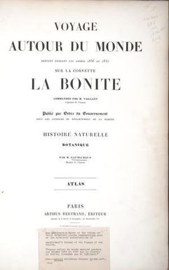 Voyage autour du monde : exécuté pendant les années 1836 et 1837 sur la corvette la Bonite