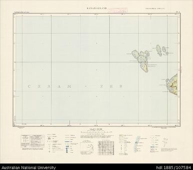 Indonesia, Western New Guinea, Kanari-Eiland, Series: Nederlands-Nieuw-Guinea, Sheet 10-A, 1958, 1:100 000