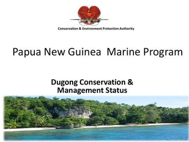 Papua New Guinea Marine program - dugong conservation and management status