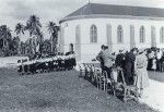 A choir, during the visit of the Director of the PEMS, Rev. Bonzon