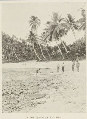 On the beach at Apolima