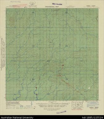 Papua New Guinea, Northeast New Guinea, Addu East, Provisional map, Sheet B55/1, 1943, 1:63 360