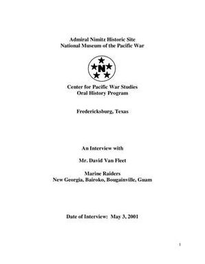 Oral History Interview with David Van Fleet, May 3, 2001