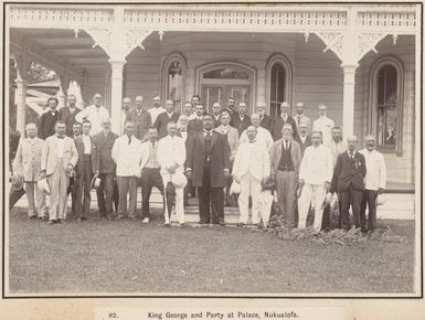 King George and the Parliamentary party, Nuku'alofa, 1903