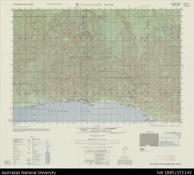 Solomon Islands, Guadalcanal Island, Nalivagato River, Series: X713, Sheet 7828 I, 1960, 1:50 000