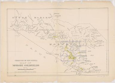 Territory of New Guinea, map of Morobe goldfields