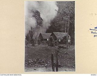 NANTAMBU, NEW BRITAIN, 1945-06. A PORTION OF THE NEW NATIVE LABOUR CAMP AT NANTAMBU, OPEN BAY, OPERATED BY ANGAU