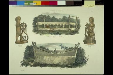 [Tombs and funerary figures from Masmapi and Dorey / de Sainson pinx. et lith