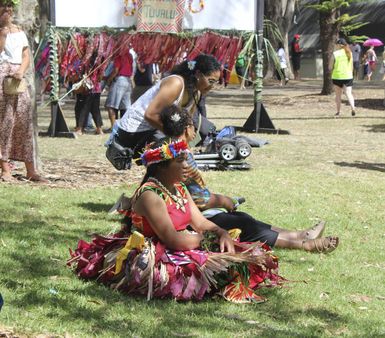 Tuvalu performer, Pasifika Festival.