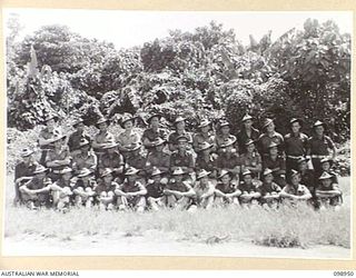 TOROKINA, BOUGAINVILLE. 1945-11-21. MEMBERS OF 11 BATTERY, C TROOP, 4 FIELD REGIMENT. THE REGIMENT SERVED WITH DISTINCTION IN THE RECENT BOUGAINVILLE CAMPAIGN