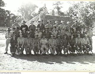 LAE, AREA, NEW GUINEA. 1944-11-18. PERSONNEL OF THE MOTOR TRANSPORT SECTION, NO.3 PLATOON, 2/7TH AUSTRALIAN ADVANCED WORKSHOPS, NON COMMISSIONED OFFICER IN CHARGE, NX12803 WARRANT OFFICER II, W. ..