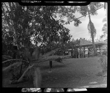 Three unidentified men outside [Northern Hotels] Ba, Fiji