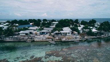 Aerial shot of Fakaofo, Tokelau