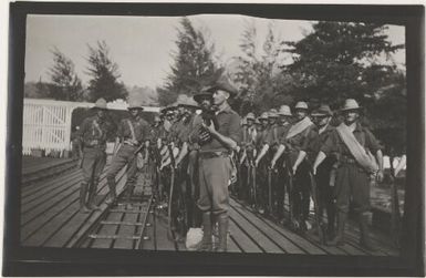 Soldiers of the Australian Naval and Military Expeditionary Force in Rabaul, New Guinea, approximately 1914