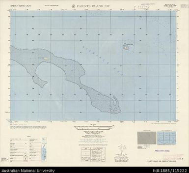 Papua New Guinea, Admiralty Islands, Parinte Island NW, Series: AMS T893, Sheet 3450 II NW, 1:25 000, 1957