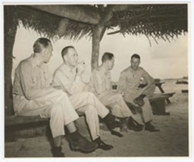 [Admiral Frederick C. Sherman and others on Mogmog Island]