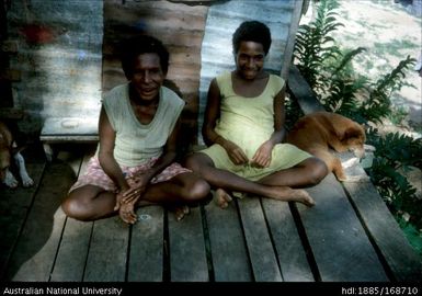 Some Rabia Camp residents - Kewa (Purani) and daughter (Aea)