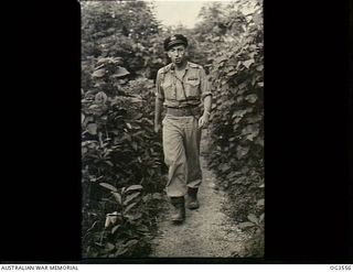 VIVIGANI, GOODENOUGH ISLAND, PAPUA. 1943-11. 401751 FLYING OFFICER (FO) ARCH W. MOORE OF BENDIGO, VIC, A PILOT OF NO. 79 (SPITFIRE) SQUADRON RAAF. ON 1943-11-28, FO MOORE WAS ON A TEST FLIGHT OVER ..