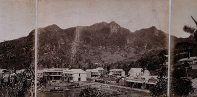 ["Levuka, Fiji: panoramic view: section two. Photograph, ca. 1880."]