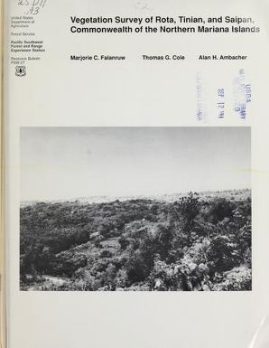 Vegetation survey of Rota, Tinian, and Saipan, Commonwealth of the Northern Mariana Islands