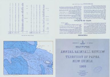 Annual rainfall map, Territory of Papua and New Guinea (Verso 1969)