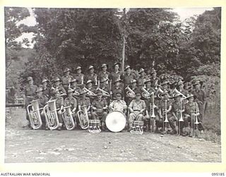 LAE AREA, NEW GUINEA, 1945-08-15. THE BAND OF THE 2/1 GUARD REGIMENT