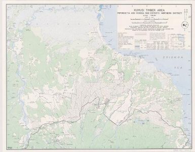 Kumusi timber area, Popondetta and Kokoda sub districts, Northern District / prepared by the Cartographic Branch, Department of Forests, Port Moresby T.P.N.G