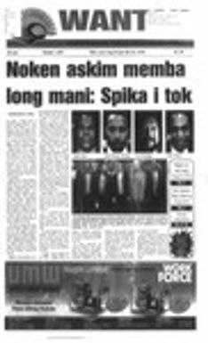 Wantok Niuspepa--Issue No. 1507 (May 29, 2003)