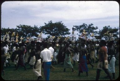 Sing-sing on Boxing Day at the Old Football Oval, Lae, between 1955 and 1960, [3] Tom Meigan