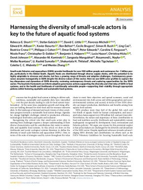 Harnessing the diversity of small-scale actors is key to the future of aquatic food systems