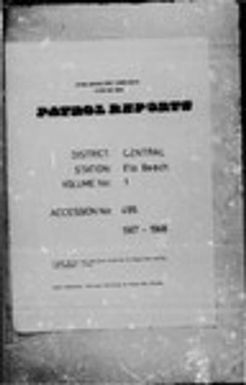 Patrol Reports. Central District, Ela Beach, 1967-1968