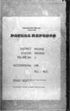 Patrol Reports. Madang District, Madang, 1944 - 1945